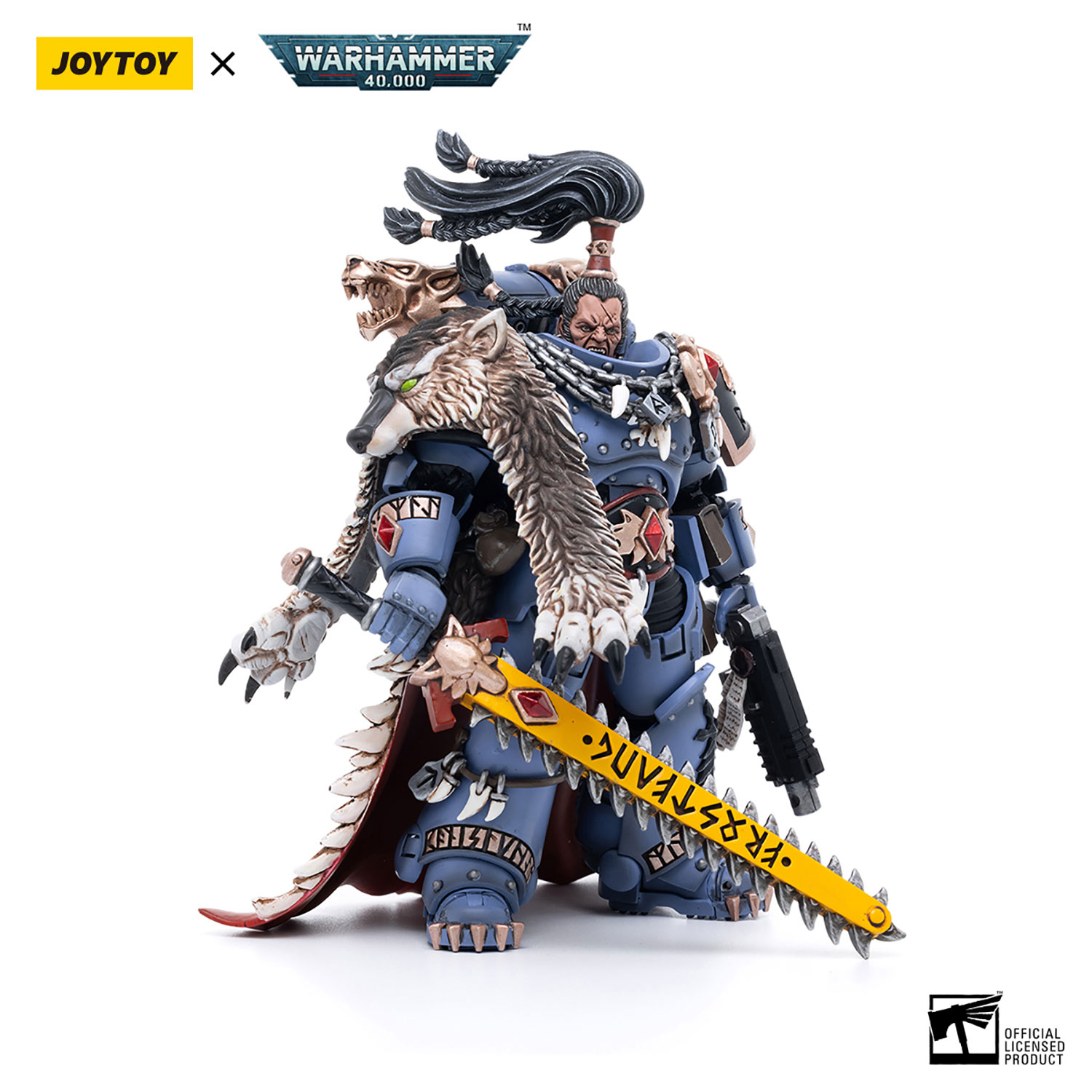 JoyToy Action Figure Warhammer 40K Space Wolves Ragnar Blackmane: Licenza Ufficiale, 13 Cm, Collezionabile