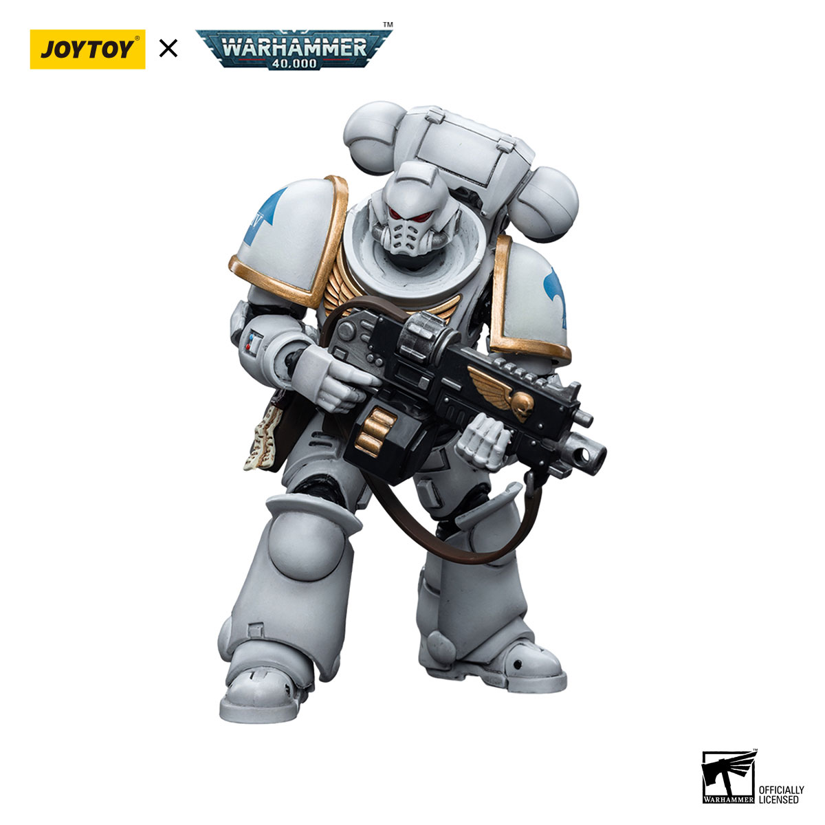 JOYTOY Warhammer 40K White Consuls Intercessor Action Figure - 1/18 Scale, 4.8 Inch Collectible