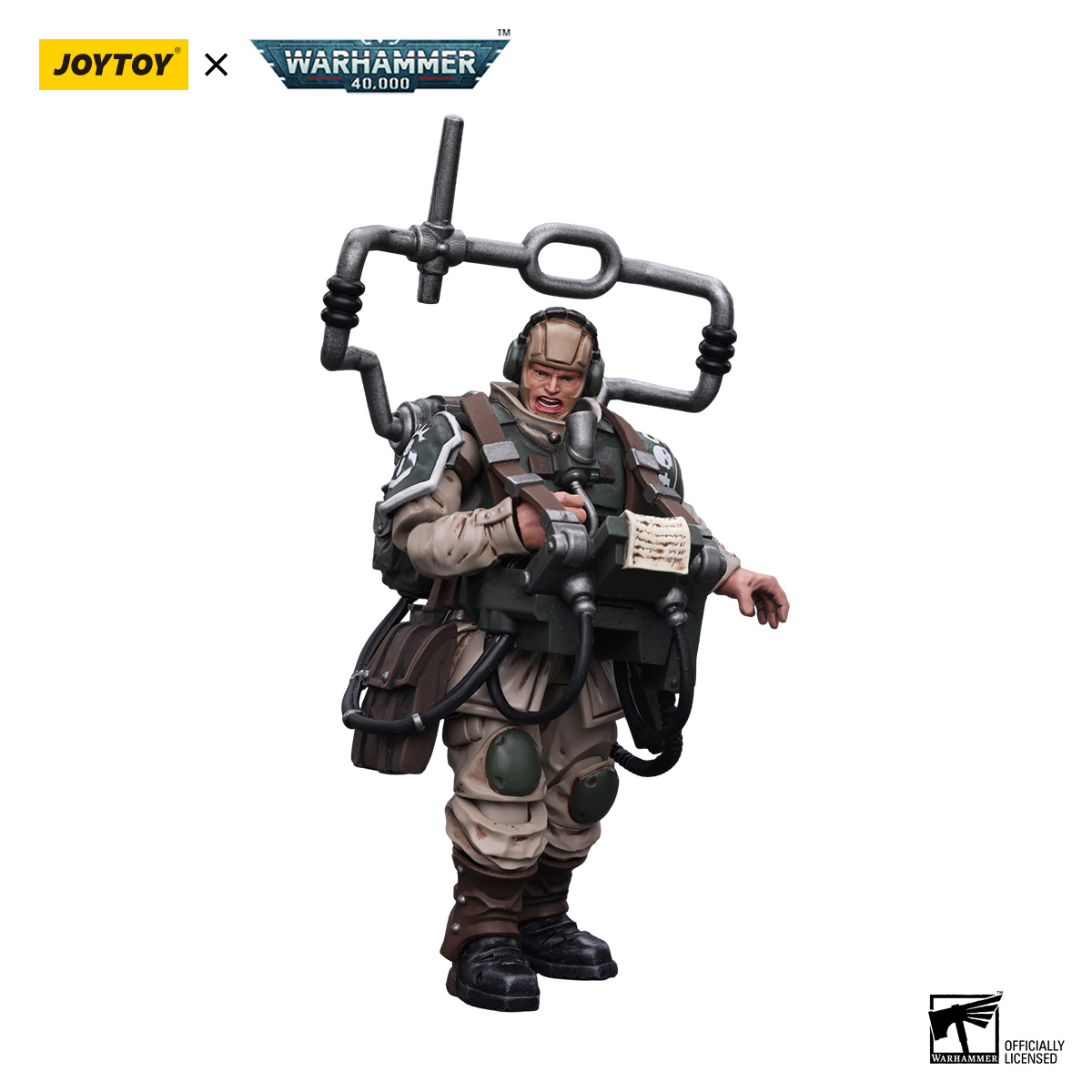 In Stock  Astra Militarum Cadian Command Squad Veteran With Regimental Standard Action Figure By Joytoy(4inch Toy Figure) I.300878070