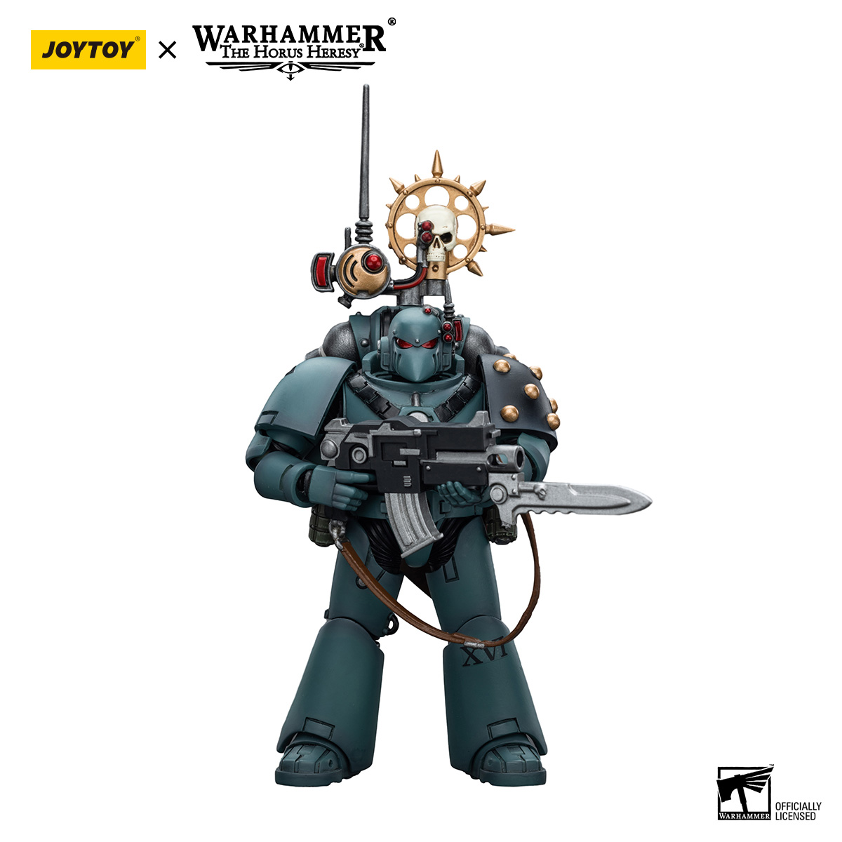 JOYTOY 1/18 Action Warhammer 40.000 Figura Figli di Horus MKVI Tactical Squad Legion Praetor con Power Axe Set di 5 Figure 5 ''Alto Modello Mobile Figurine da Collezione