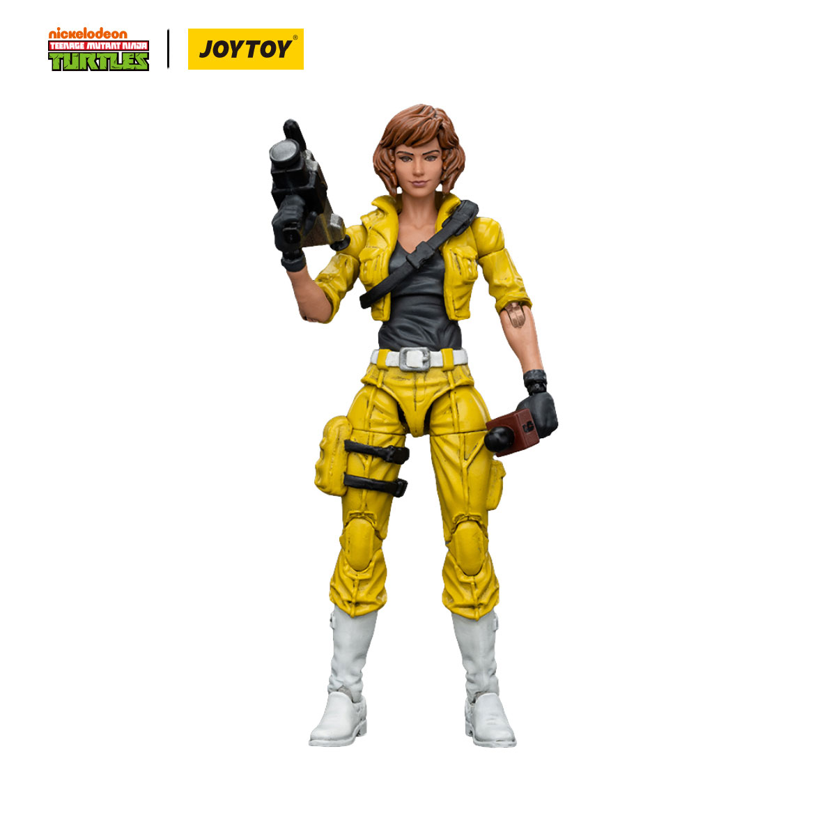 Action Figure TMNT April O'Neil In Scala 1/18 - JOYTOY, 9,5 Cm. Snodata E Con Armi Staccabili, Per Collezionisti E Fan Delle Tartarughe Ninja. - 5
