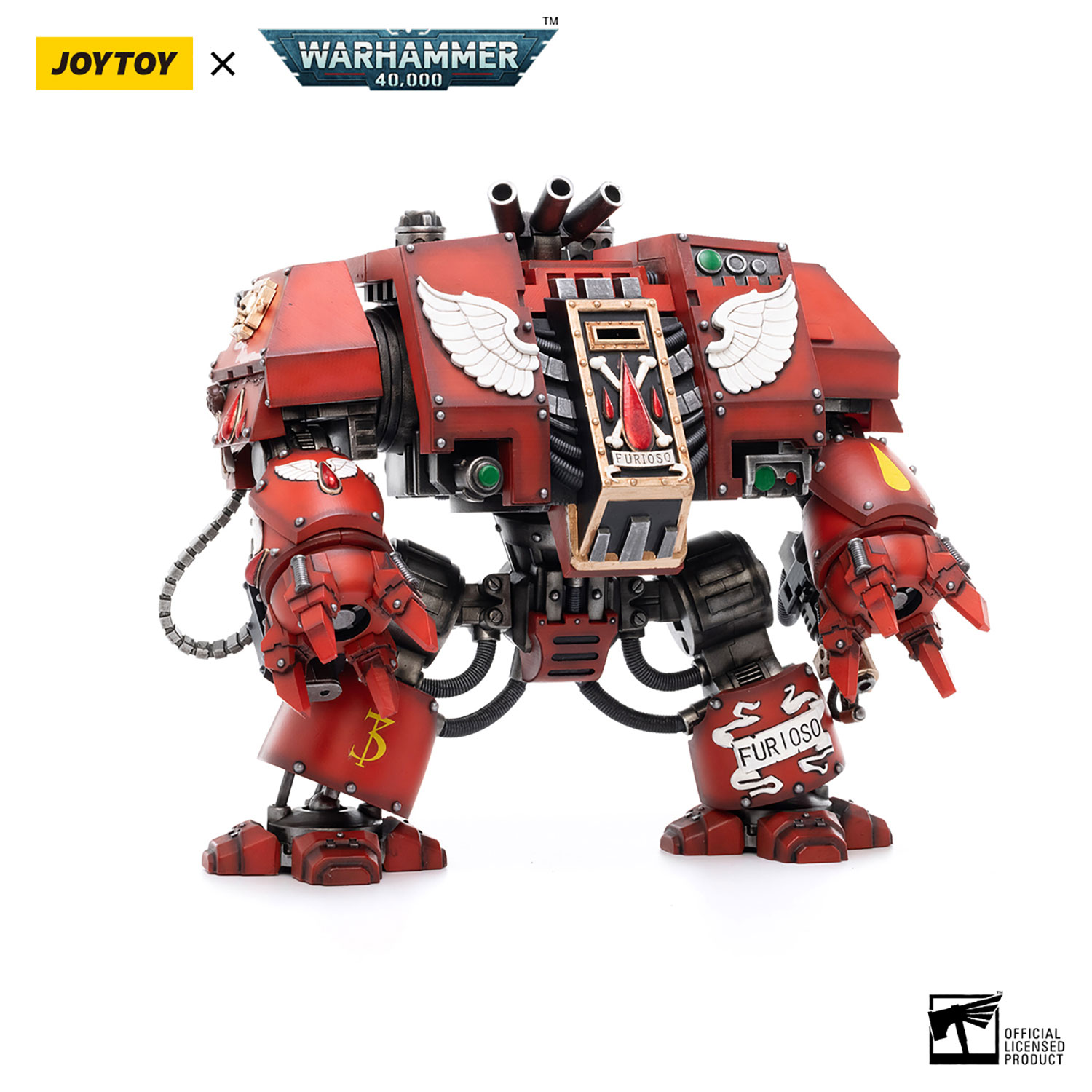 Action Figure JOYTOY Warhammer 40K 1/18 Blood Angels Furioso Dreadnought Brother Samel, 20 Cm, Da Collezione - 2