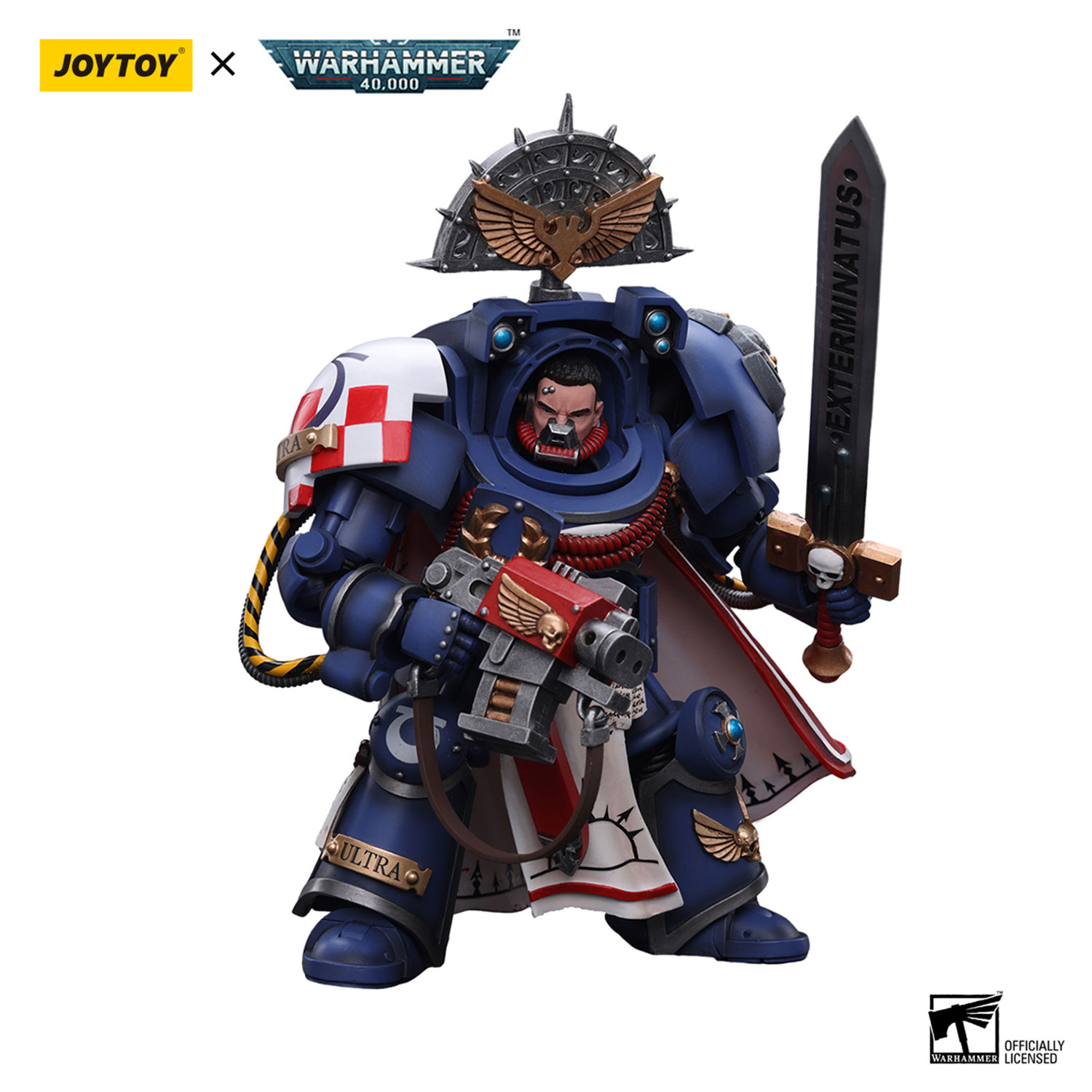 JoyToy Warhammer 40K: Ultramarines Terminator Captain - Action Figure In Scala 1:18, 12 Cm