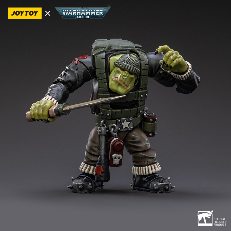 WAGZUK JOYTOY WH 40K ORK KOMMANDOS COMMS BOY ACTION FIGURE 10 CM