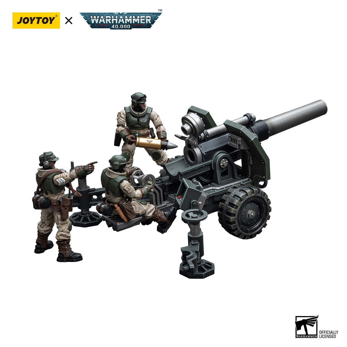 JoyToy Warhammer 40K Astra Militarum Ordnance Team with Bombast Field Gun »  Joytoy Figure