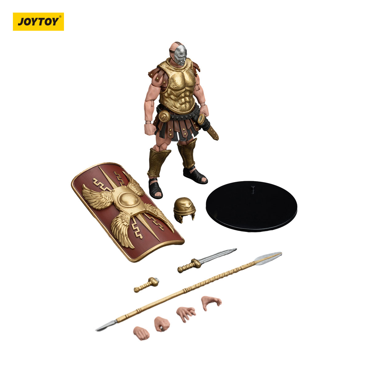 HiPlay JOYTOY Action Figure Strife Series: Roman Republic Cohort IV Buccinator - Scala 1:18 (11 Cm) JT6182