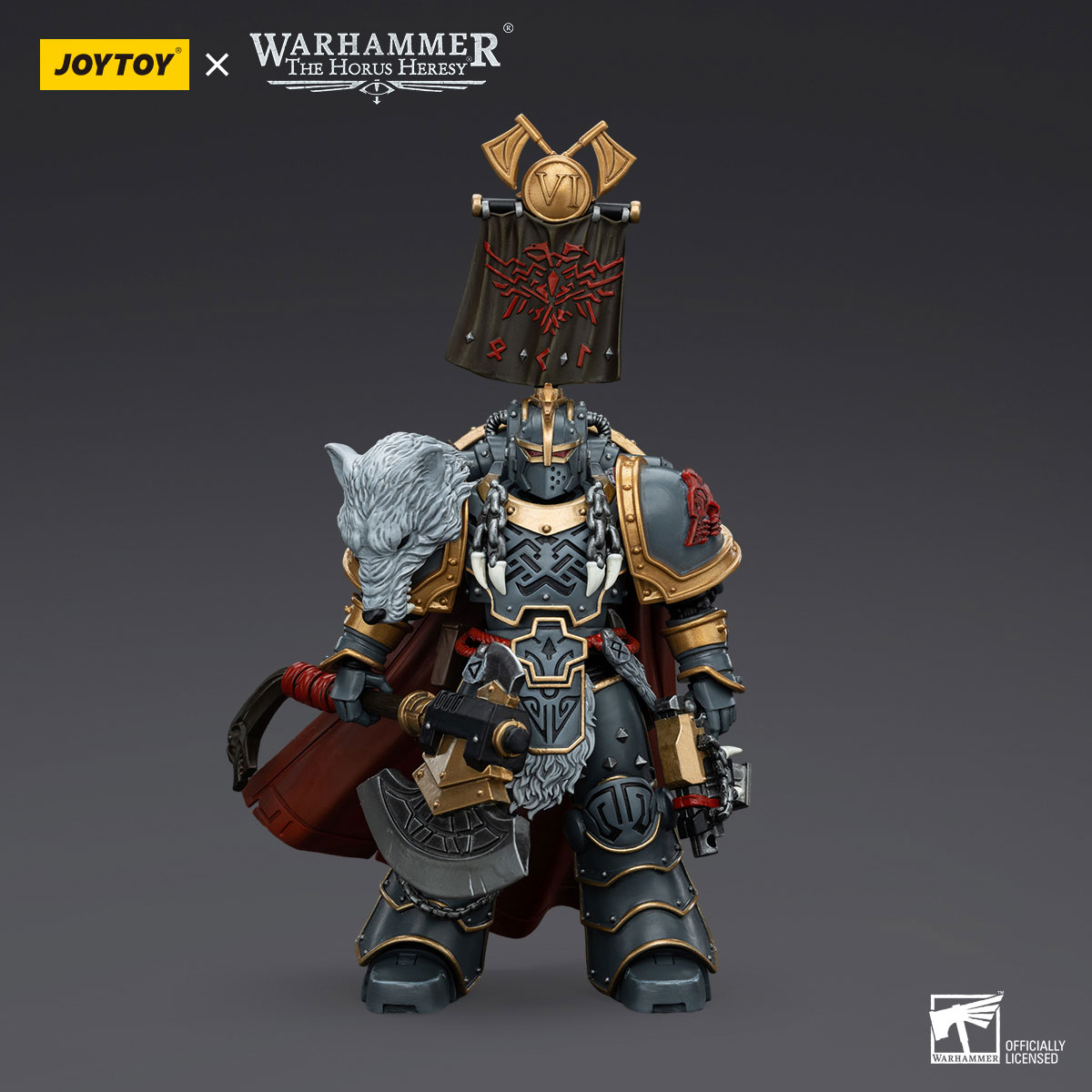 Space Wolves Legion Praetor with Power Axe and Combat Shield