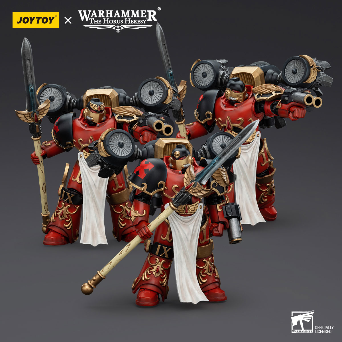 JOYTOY Warhammer The Horus Heresy Blood Angels Dawnbreaker Cohort Dawnbreaker 2, Action figure da collezione in scala 12,1 cm 1/18 con design squisito, regali per fan e collezionisti