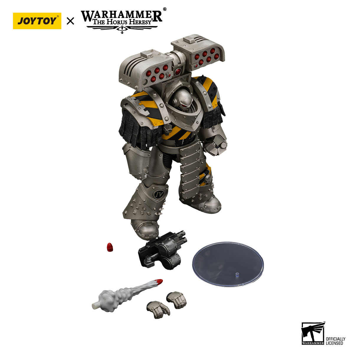 JOYTOY Warhammer 40k Iron Warriors Tyrant Siege Master Terminator Con Lanciarazzi: Action Figure 1:18 Da Collezione