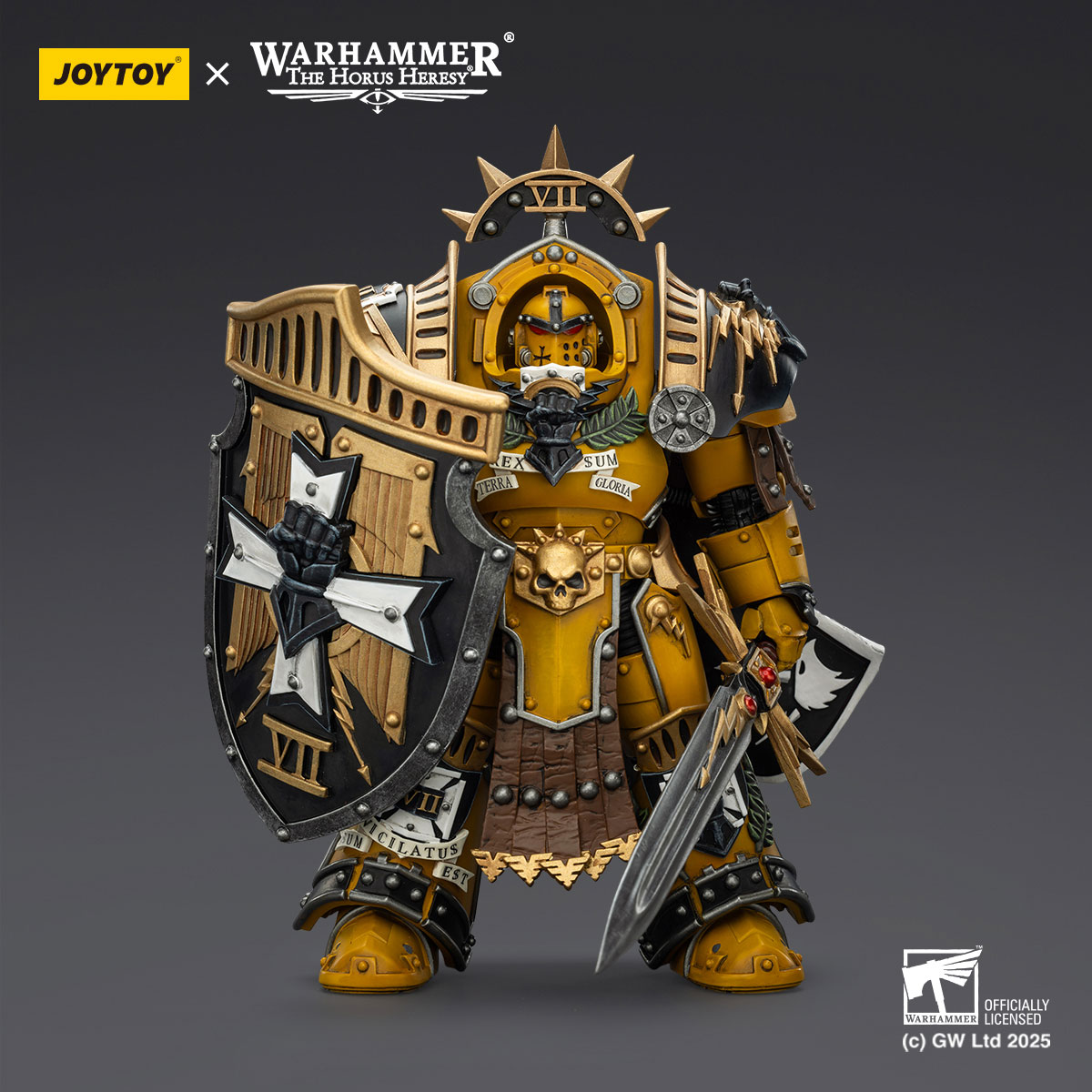 Imperial Fists Legion Praetorin Tartaros Terminator Armour with Power Sword and Vigil Storm Shield